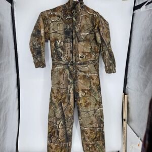 Walls Coveralls Mens Large Chest 42-44 Realtree Camo Hunting Insulated Full Zip